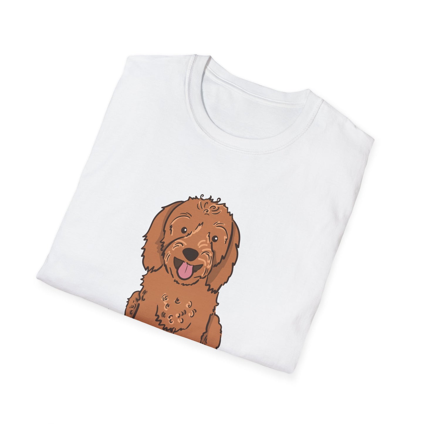 Happy Doodle Dog Unisex Softstyle T-Shirt