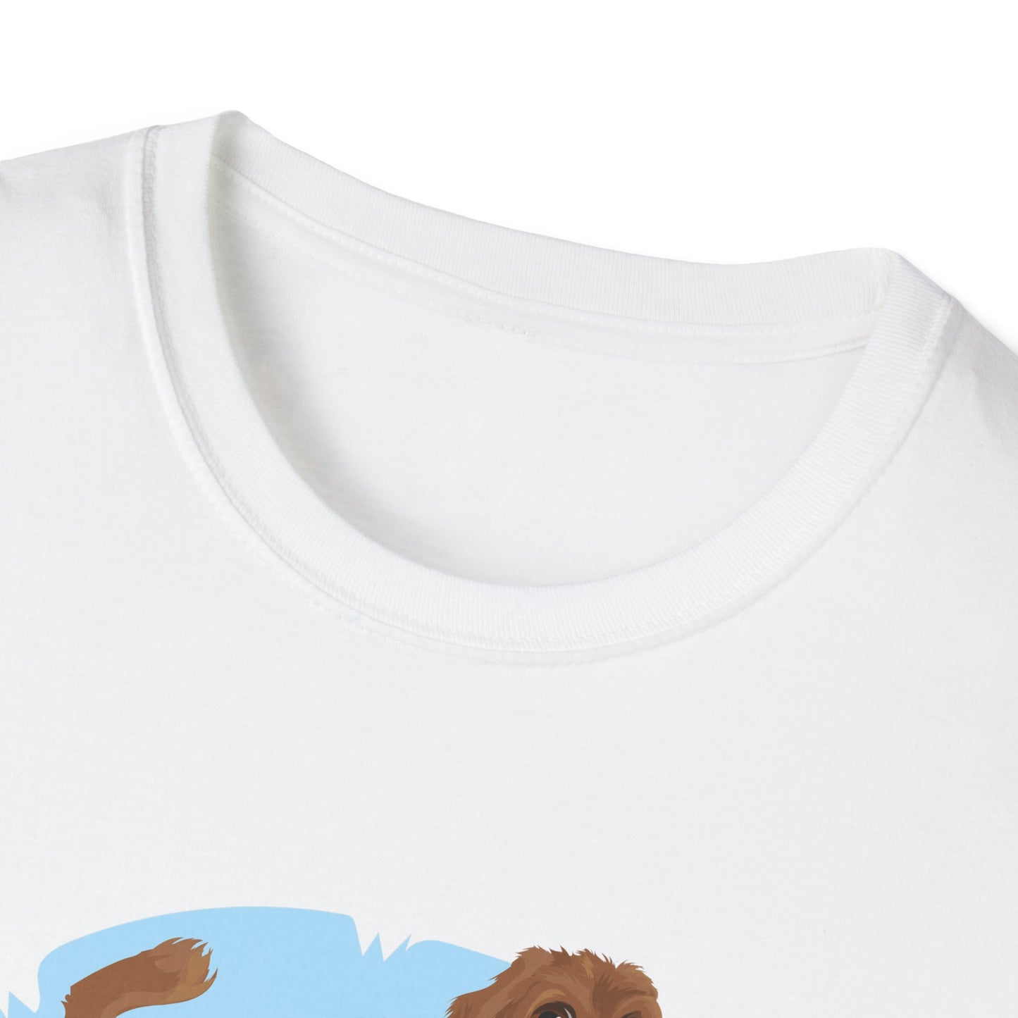 Doodle Dog at the Beach Softstyle T-Shirt - Unisex