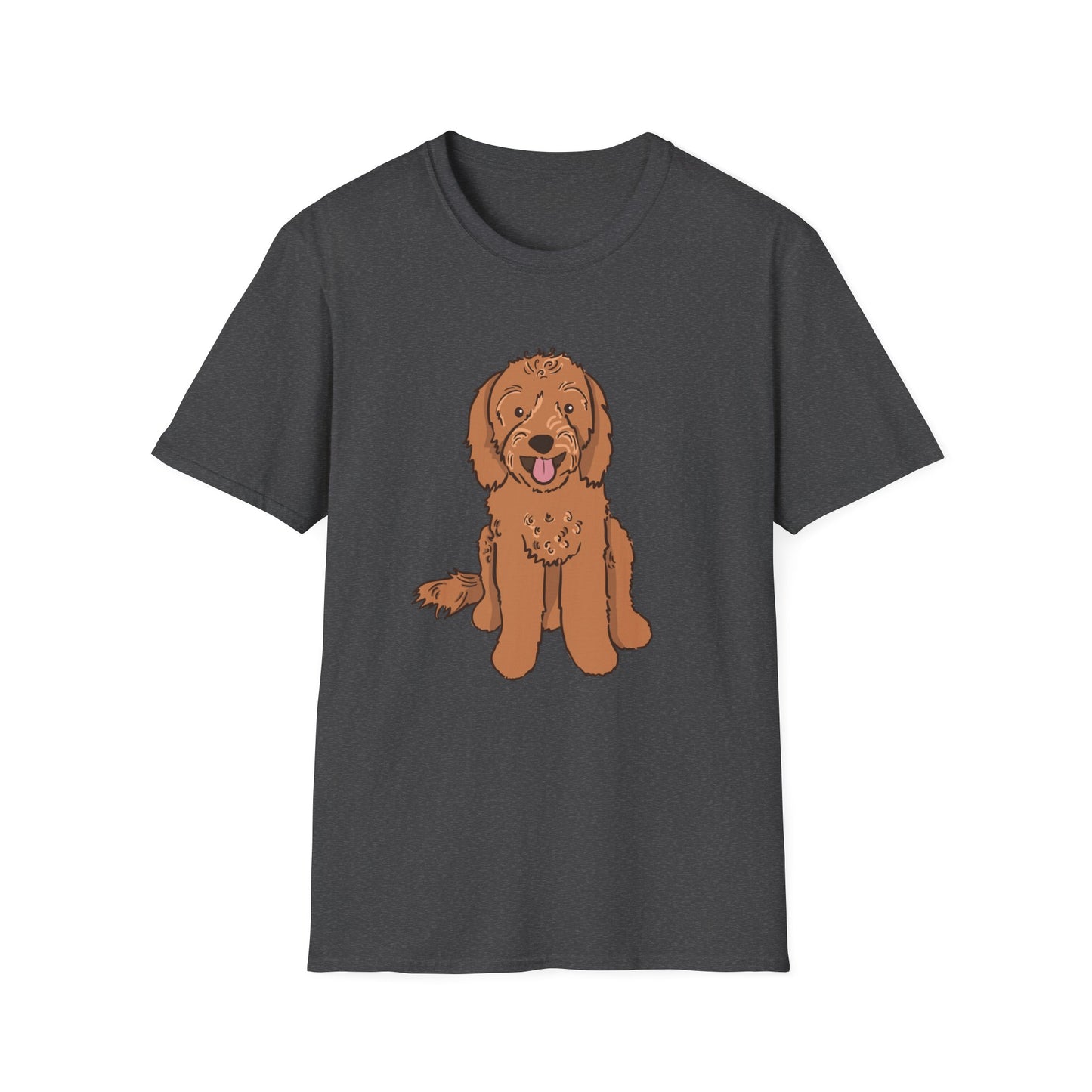 Happy Doodle Dog Unisex Softstyle T-Shirt