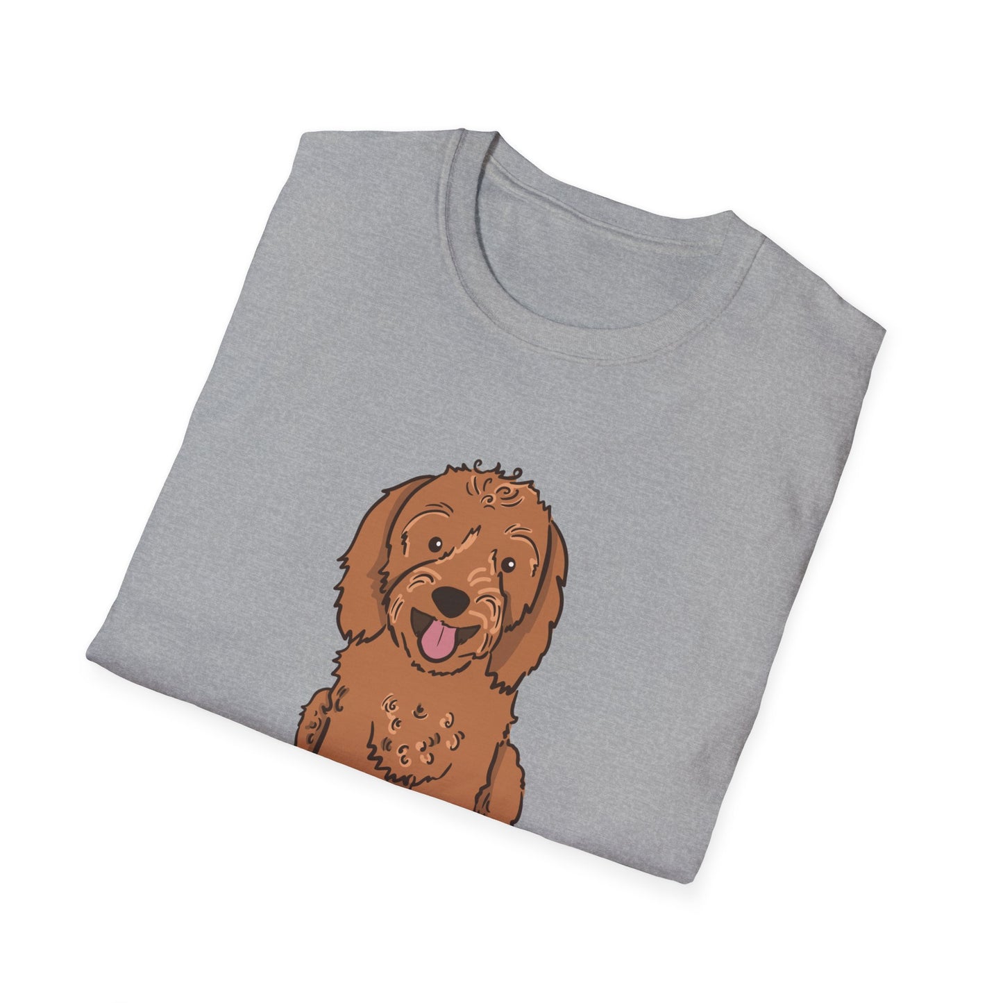 Happy Doodle Dog Unisex Softstyle T-Shirt