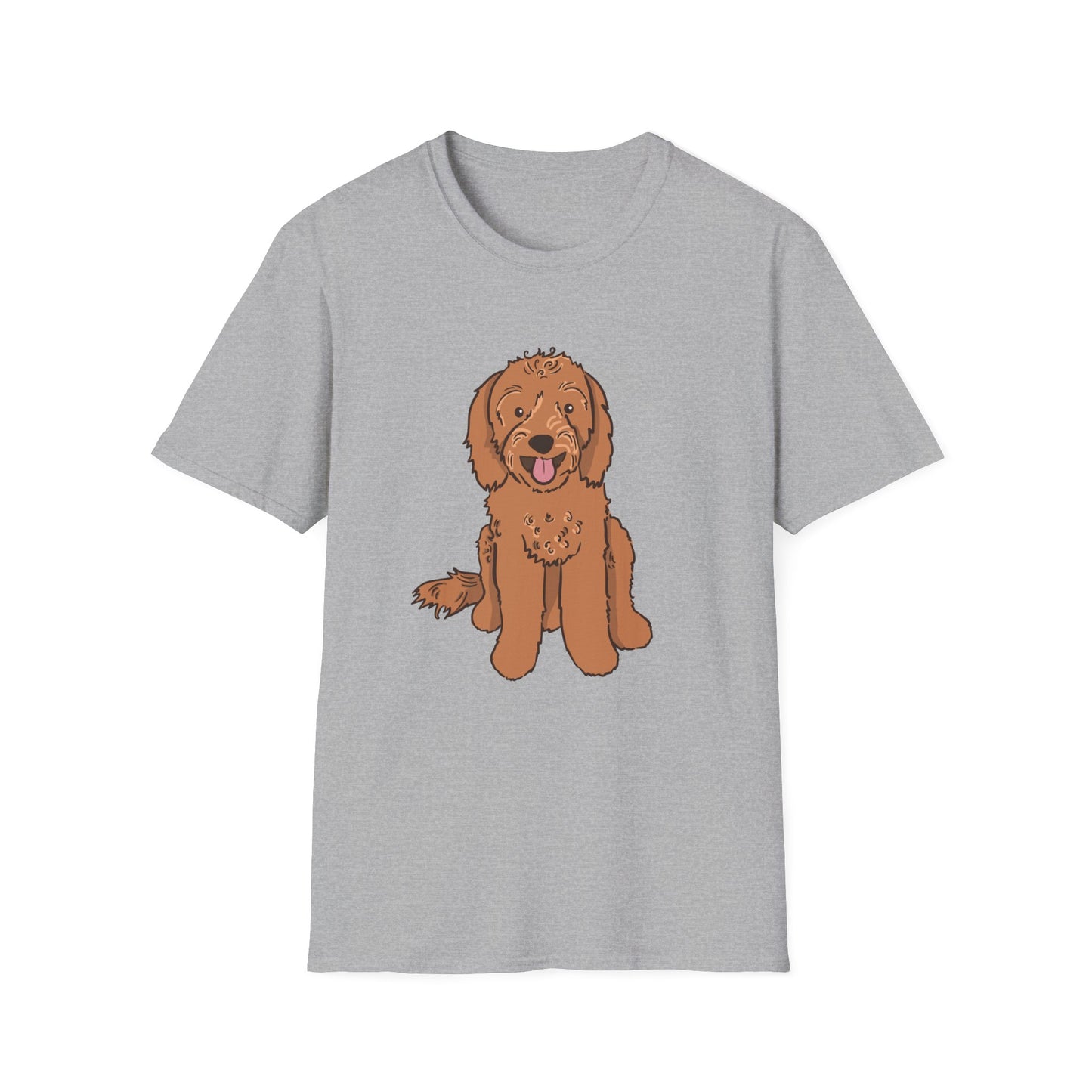 Happy Doodle Dog Unisex Softstyle T-Shirt