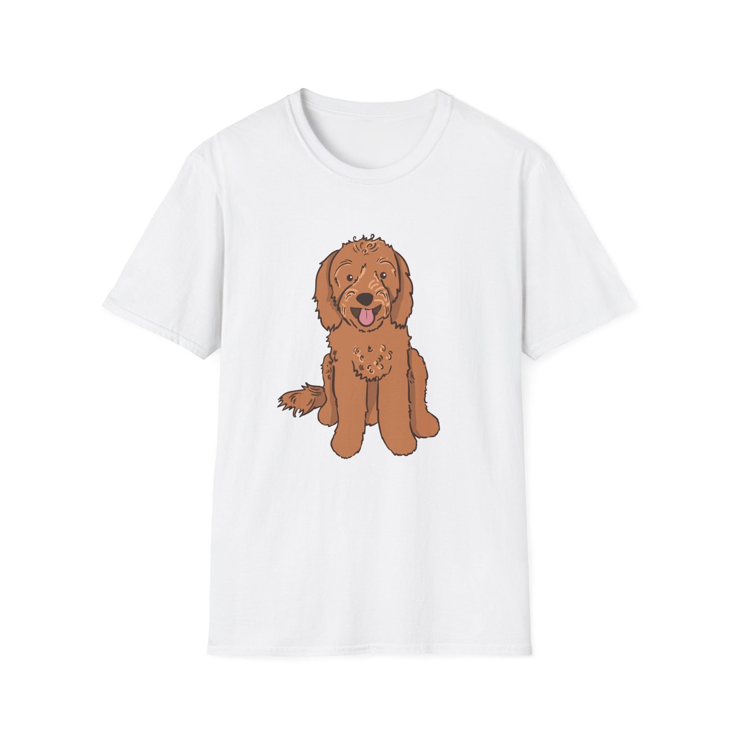 Happy Doodle Dog Unisex Softstyle T-Shirt