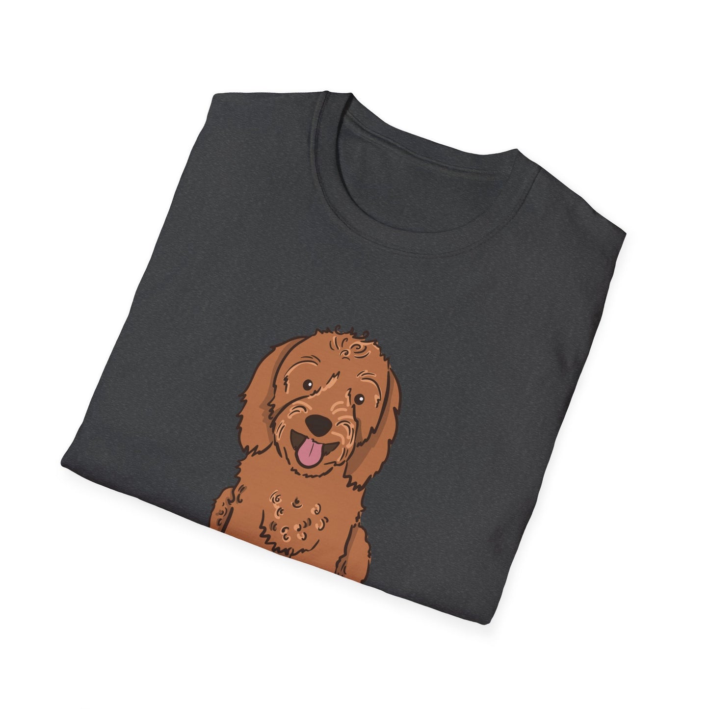 Happy Doodle Dog Unisex Softstyle T-Shirt